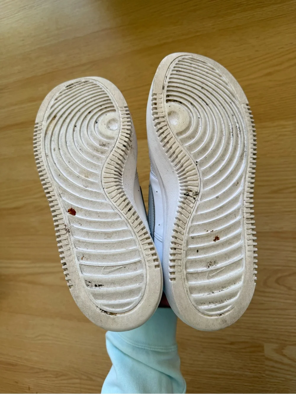 Nike court visión alta womens white & grey size 8.5